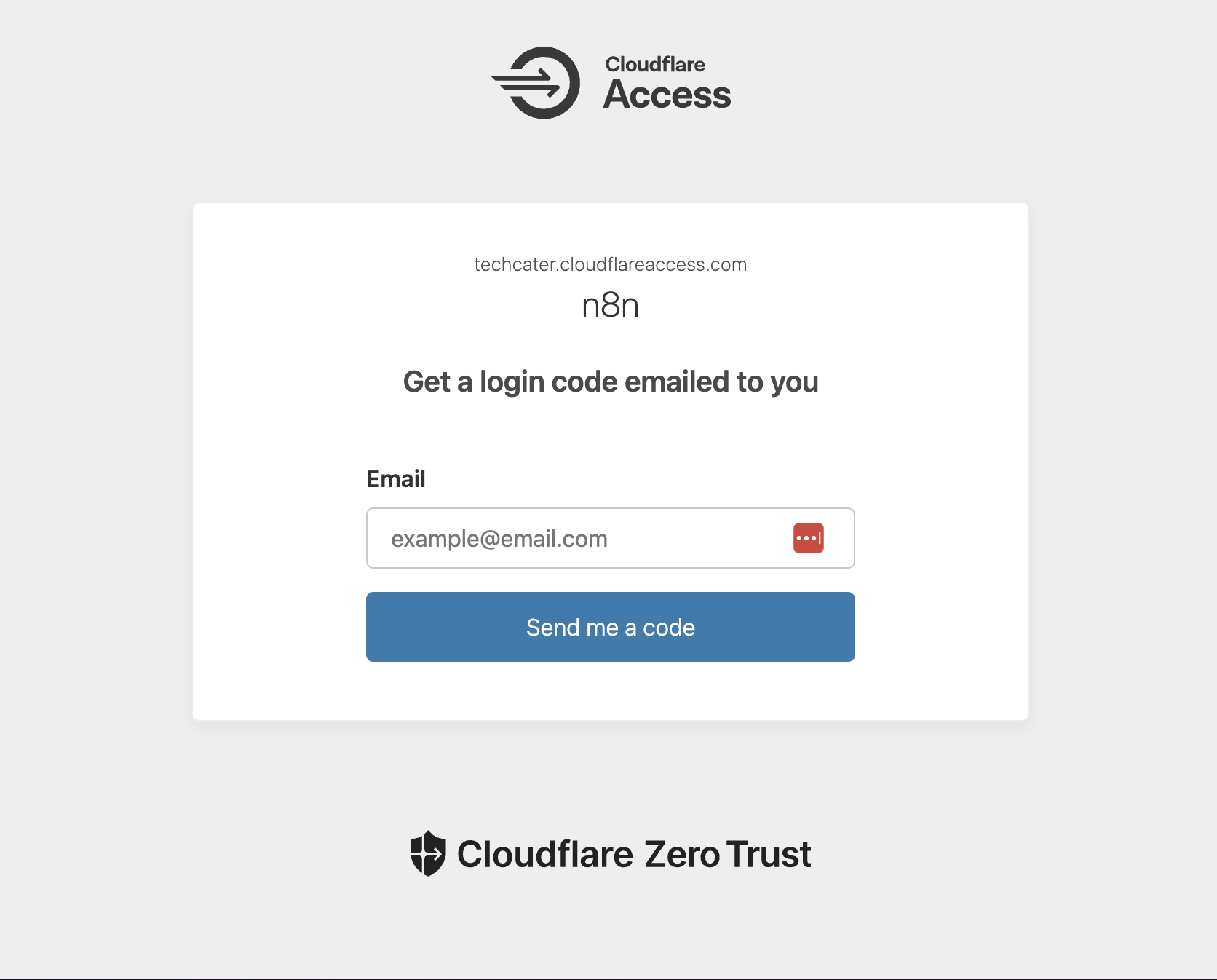 Zero Trust protection for login page